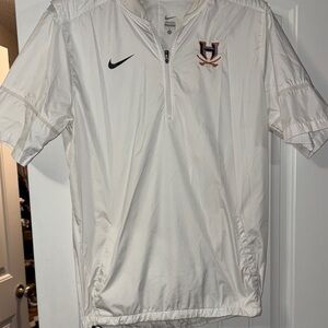 Nike Cream Short-Sleeve Half-Zip Top